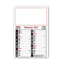 Appointment Memo Calendar - Red and Black
