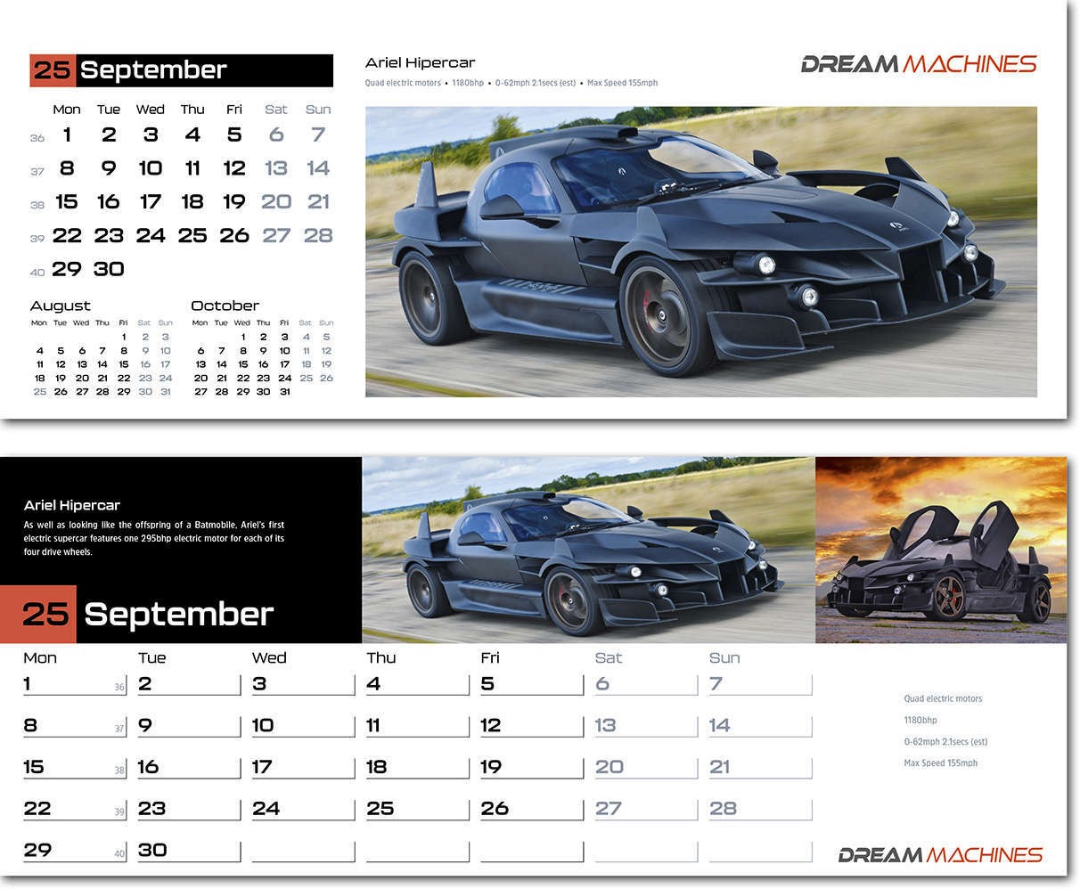 Dream Machines Note Station Desk Calendar