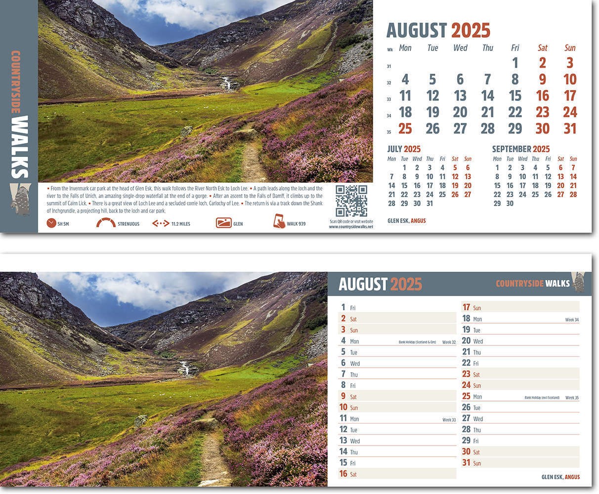 Countryside Walks Desk Calendar