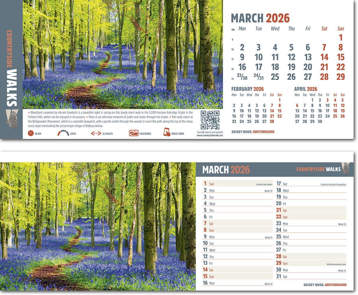 Countryside Walks Desk Calendar