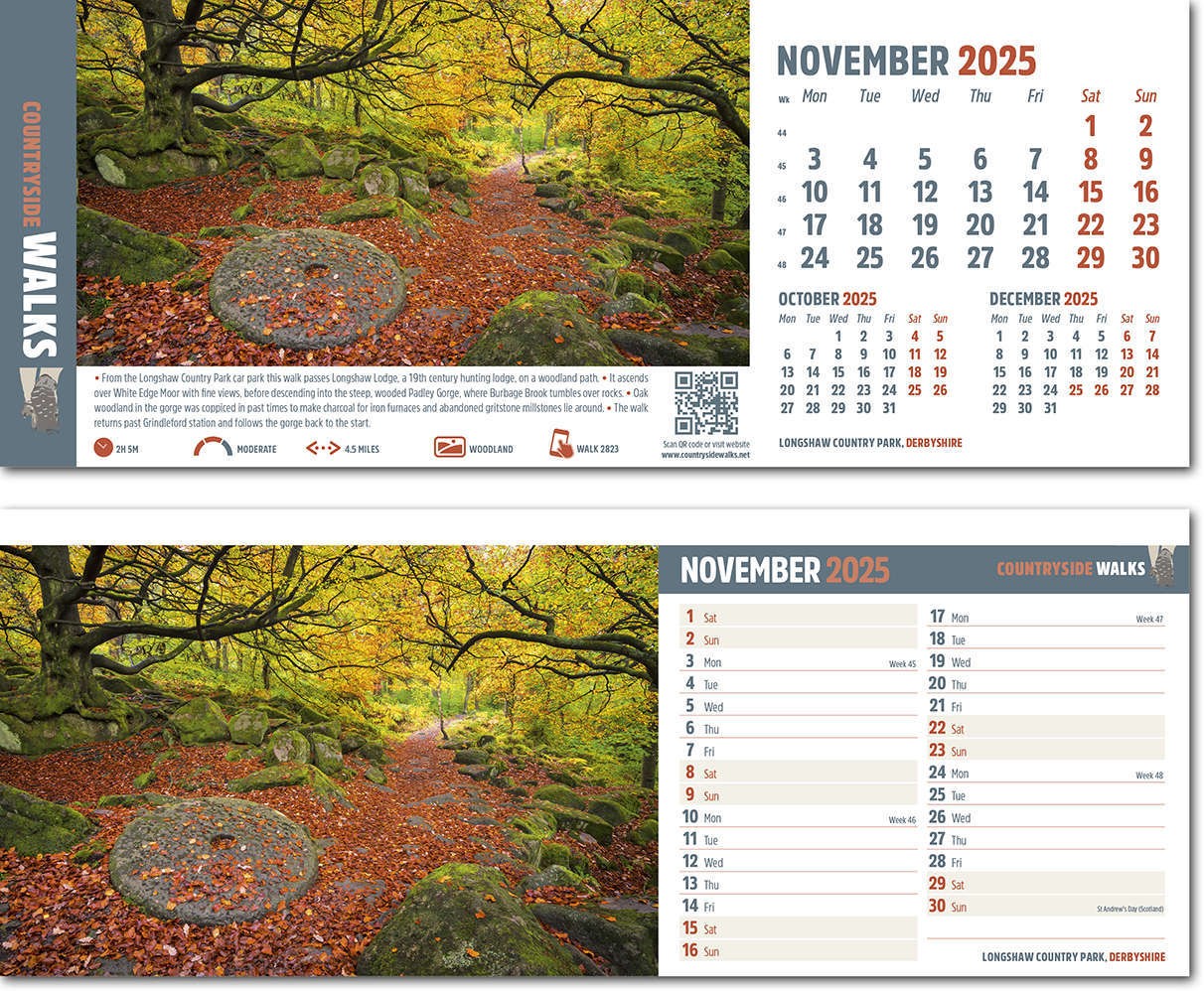 Countryside Walks Desk Calendar