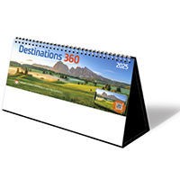 Destinations360 Premium Lined Easel Desk Calendar