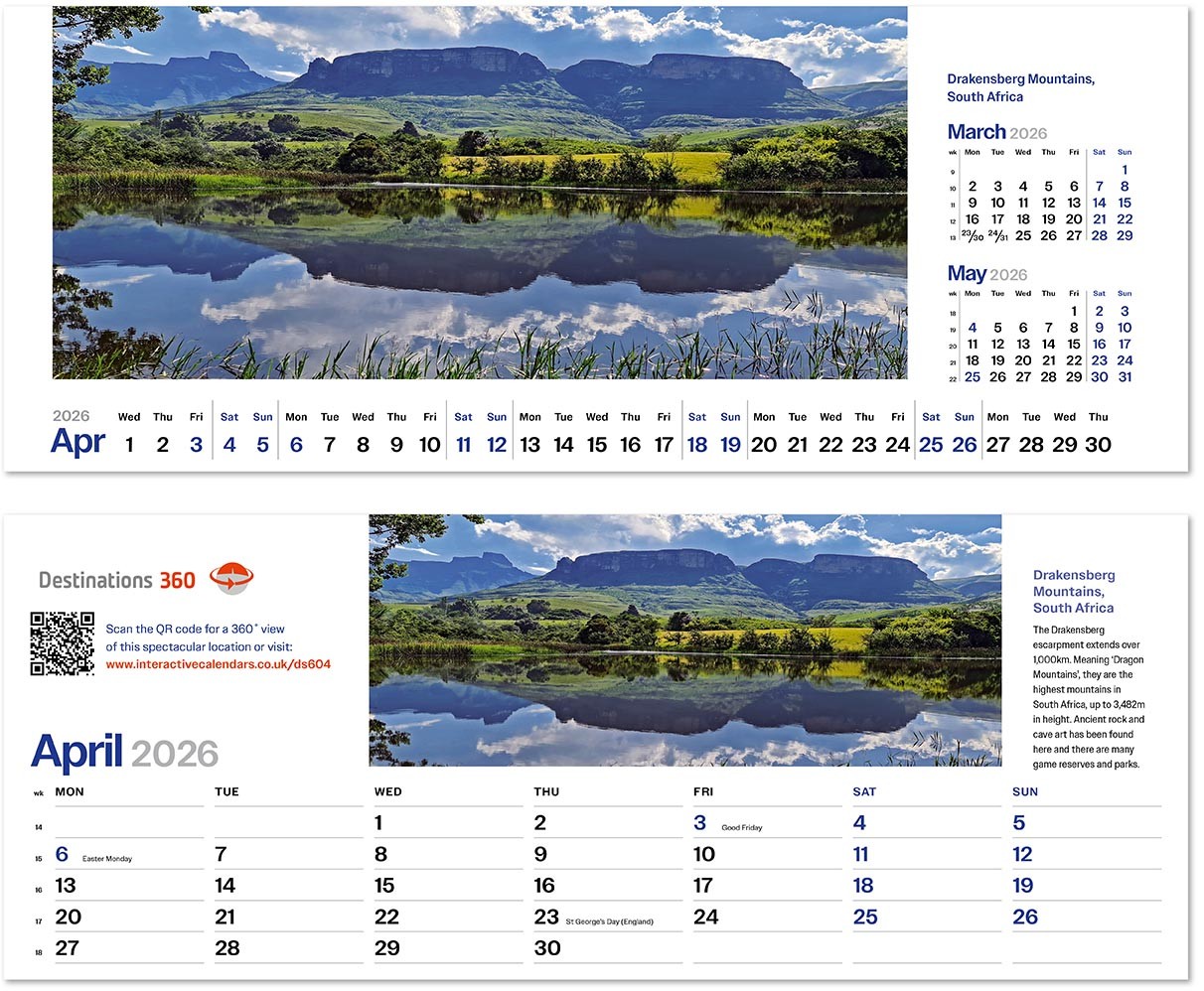 Destinations360 Desk Calendar