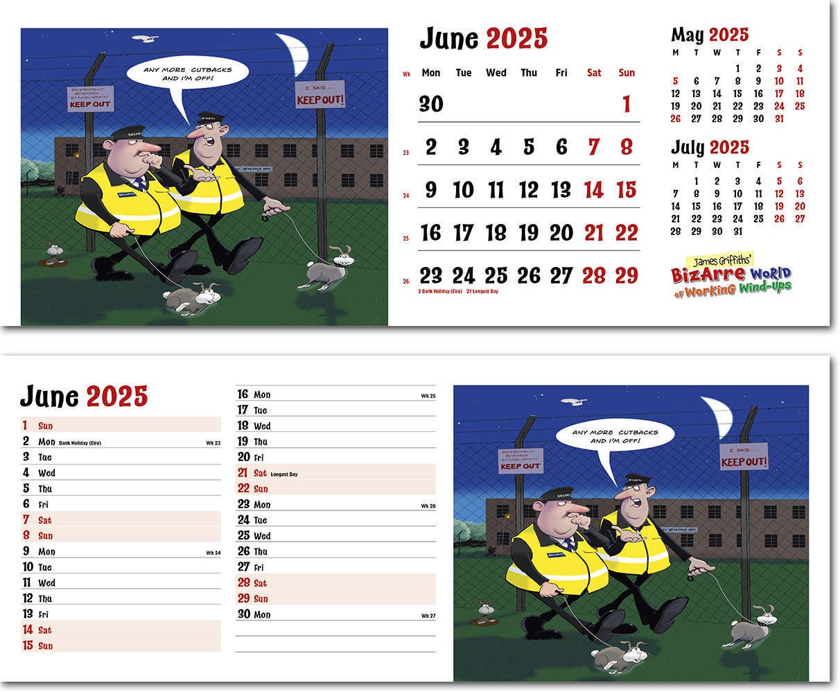 Bizarre World of Working Wind Ups Desk Calendar