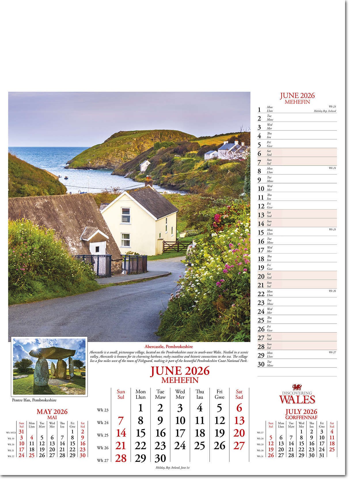 Discovering Wales Calendar