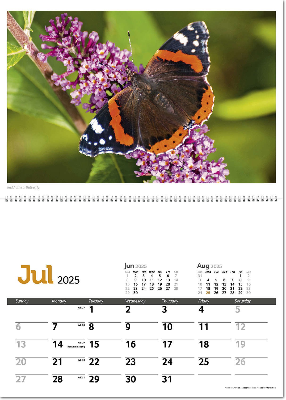 Wildlife in Britain Postage Saver Calendar