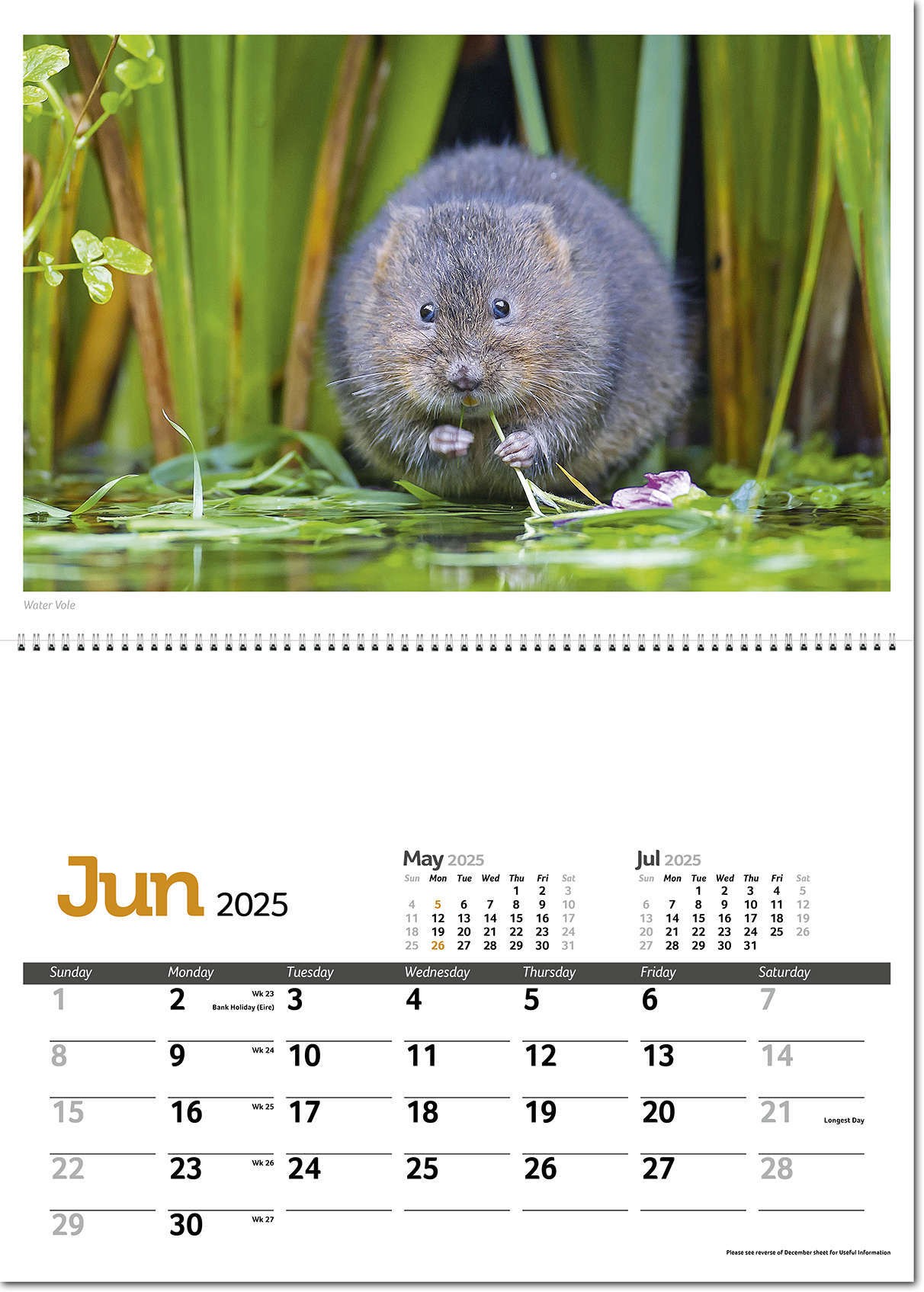 Wildlife in Britain Postage Saver Calendar