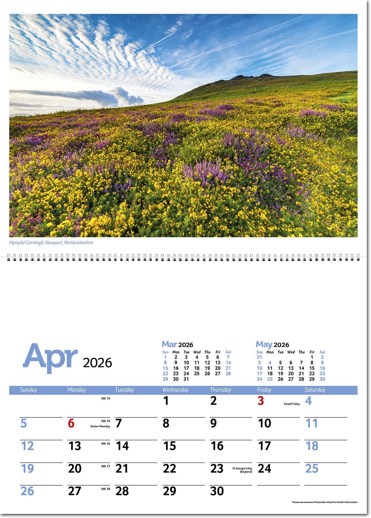 Beautiful Britain Postage Saver Calendar