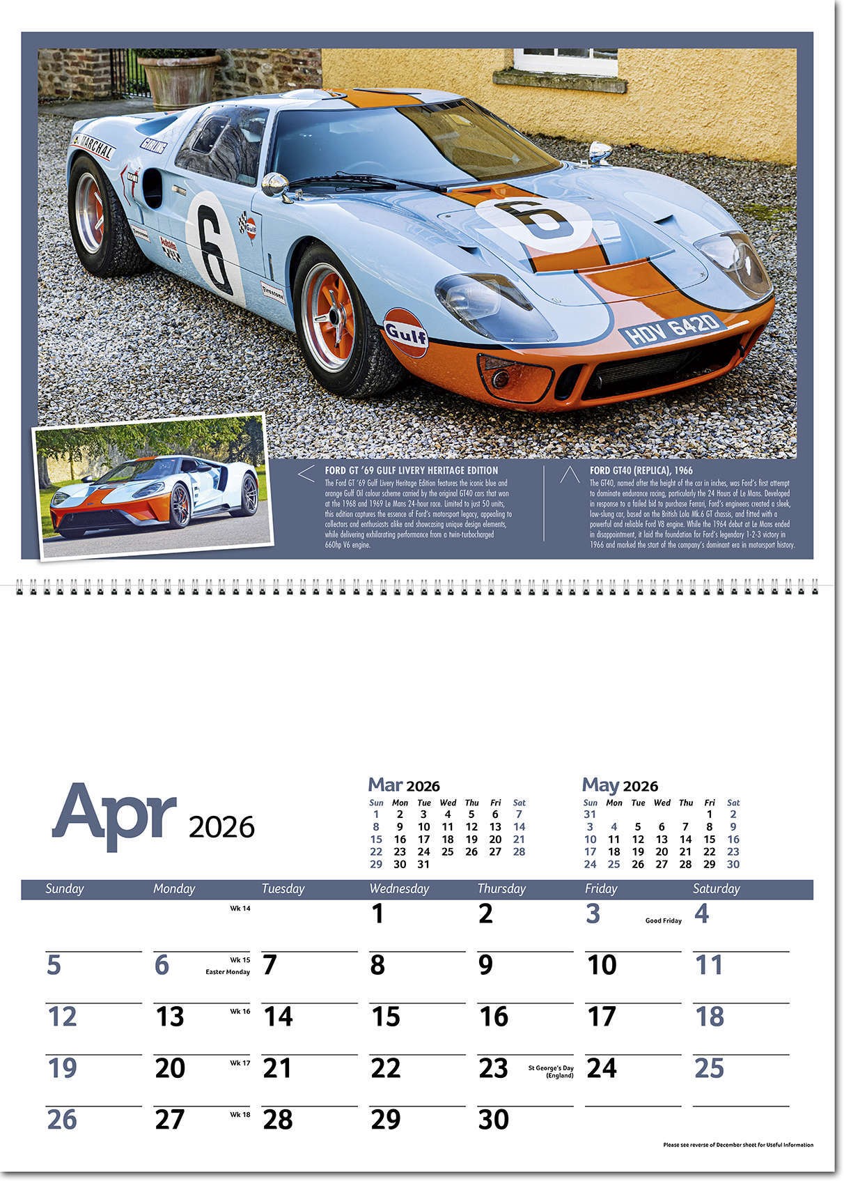 Classic Marques Past and Present Postage Saver Calendar