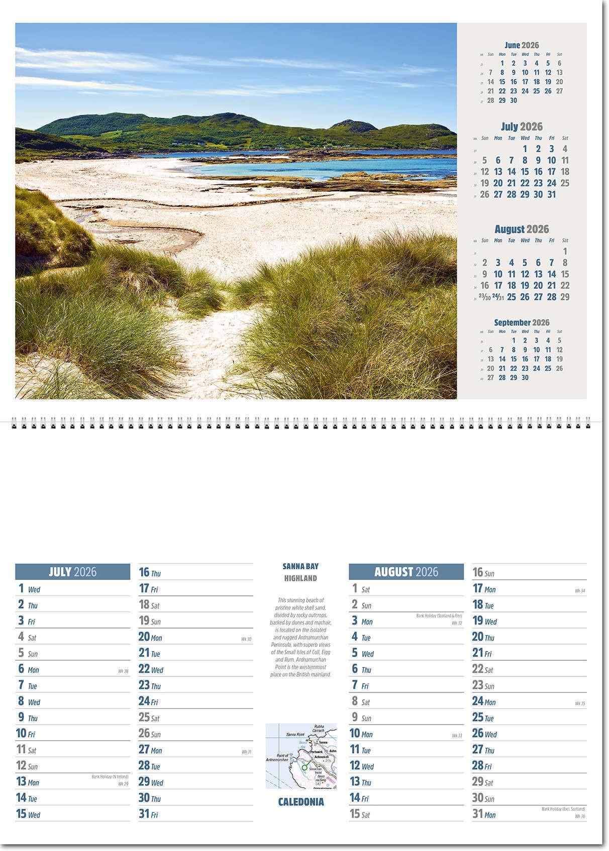 Caledonia Postage Saver Calendar