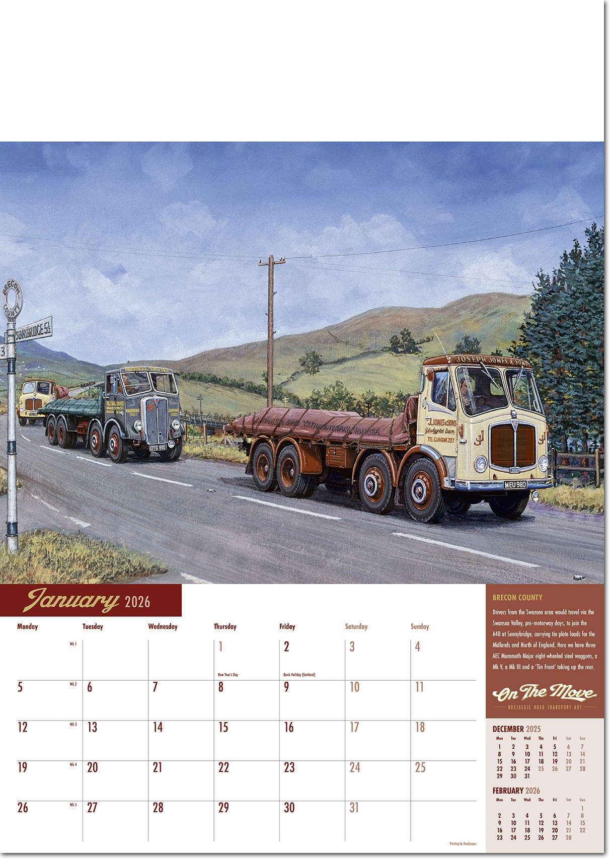 On the Move Wall Calendar