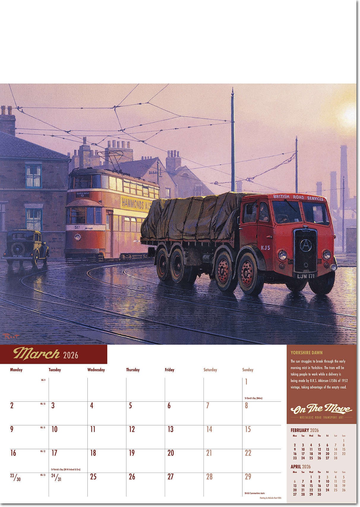 On the Move Wall Calendar