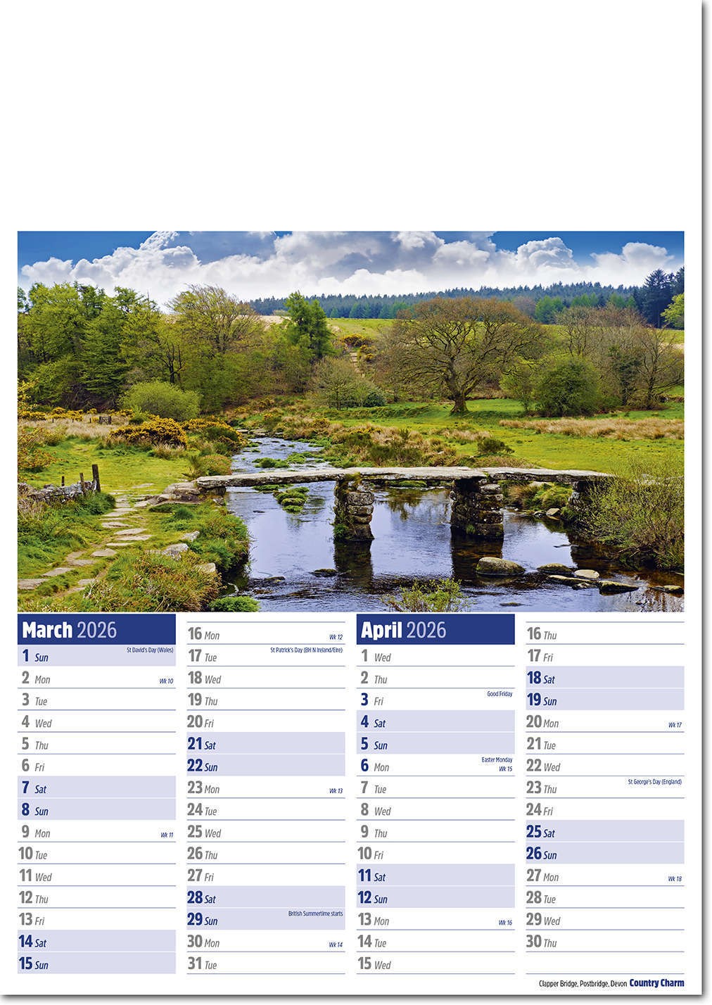 Country Charm Calendar