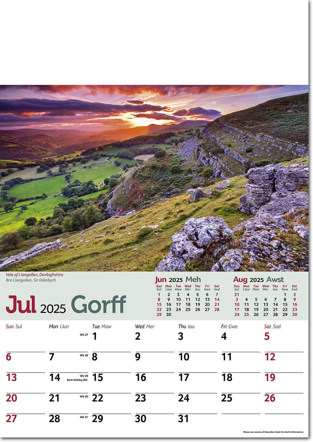 Tour of Wales Calendar