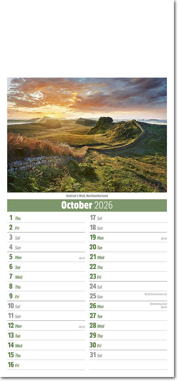 Slimline Scenes of Britain Compact Calendar